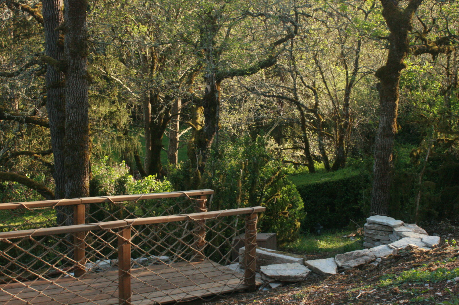 Le Mas de Tresse Lodge View and pathway in progress